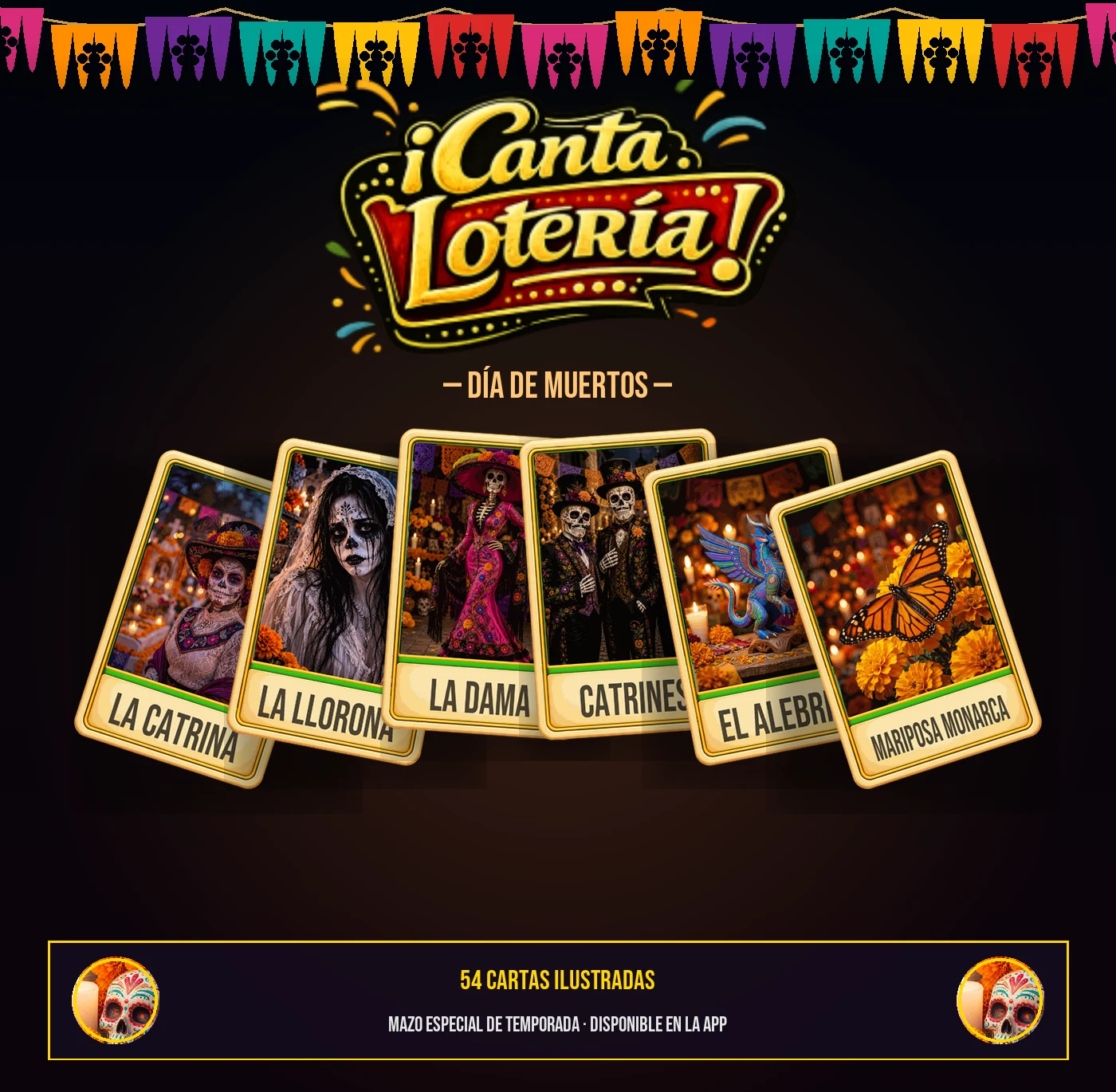 Mazo de Día de Muertos - Canta Lotería